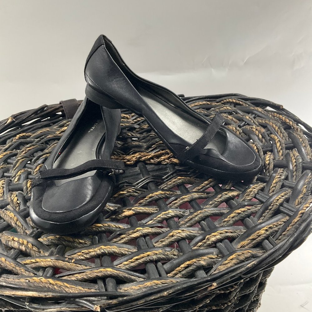 Merona Women's Black Slip On Espadrille Flat Shoes Size 8